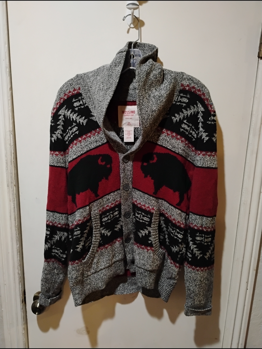 Mossimo Supply Co Buffalo Shawl Cardigan Men's Size M